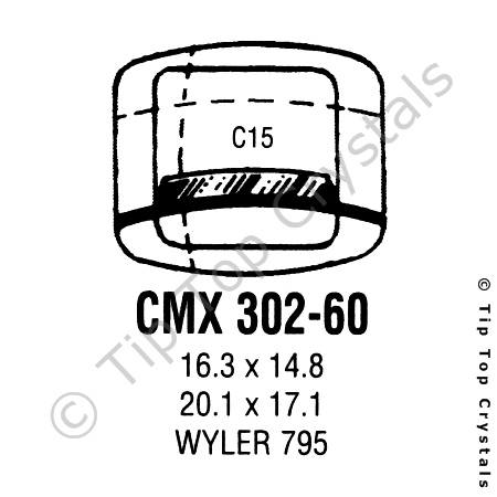 GS CMX302-60 Watch Crystal
