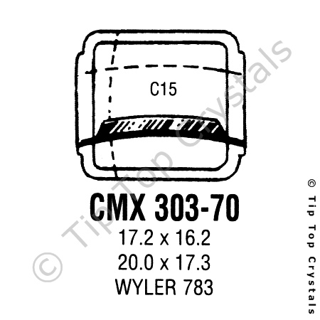 GS CMX303-70 Watch Crystal
