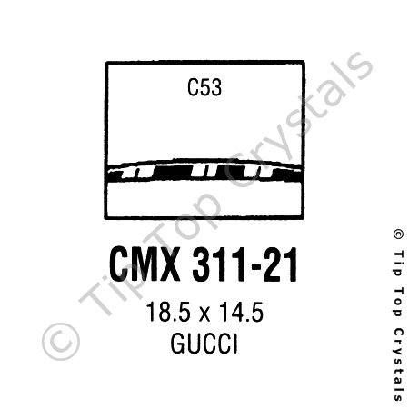 GS CMX311-21 Watch Crystal - Click Image to Close