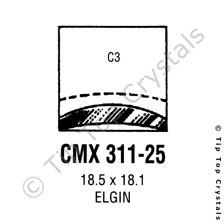 GS CMX311-25 Watch Crystal