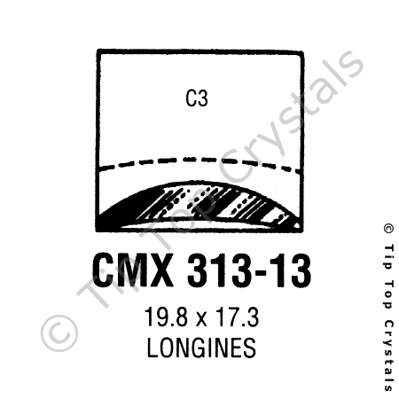 GS CMX313-13 Watch Crystal