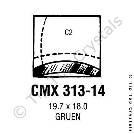 GS CMX313-14 Watch Crystal