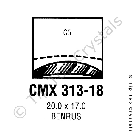 GS CMX313-18 Watch Crystal