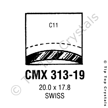 GS CMX313-19 Watch Crystal
