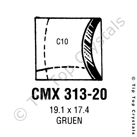 GS CMX313-20 Watch Crystal