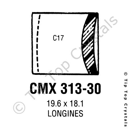 GS CMX313-30 Watch Crystal