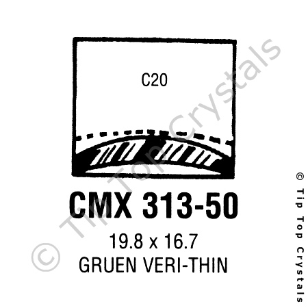 GS CMX313-50 Watch Crystal