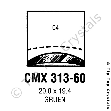 GS CMX313-60 Watch Crystal