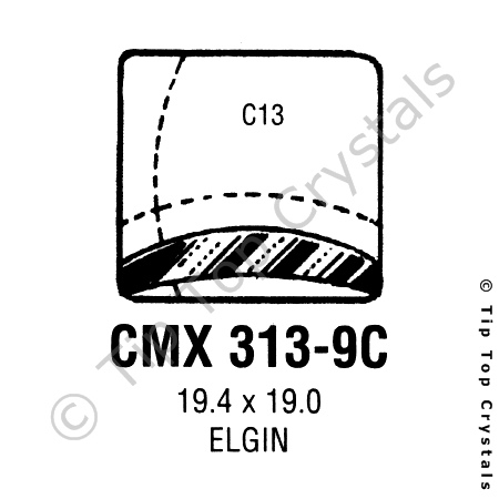 GS CMX313-9C Watch Crystal