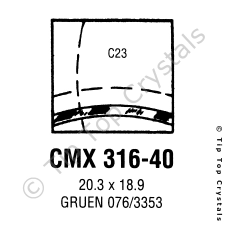 GS CMX316-40 Watch Crystal