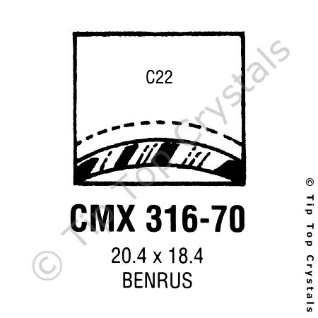 GS CMX316-70 Watch Crystal