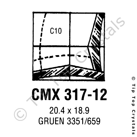 GS CMX317-12 Watch Crystal