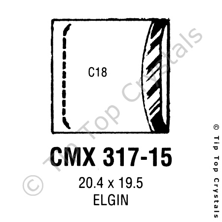 GS CMX317-15 Watch Crystal