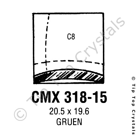 GS CMX318-15 Watch Crystal