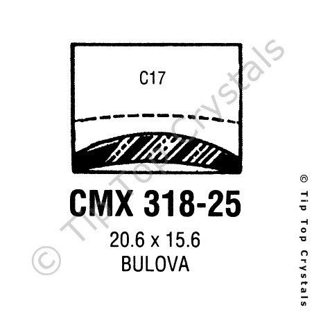 GS CMX318-25 Watch Crystal