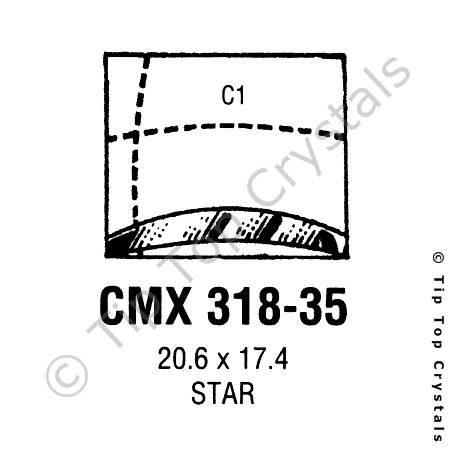 GS CMX318-35 Watch Crystal