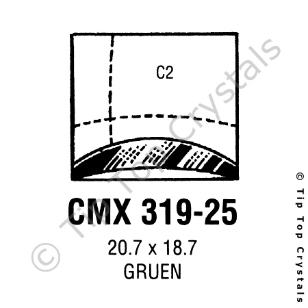 GS CMX319-25 Watch Crystal