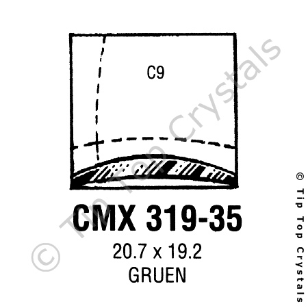 GS CMX319-35 Watch Crystal