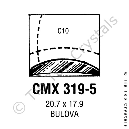 GS CMX319-5 Watch Crystal