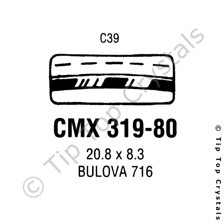 GS CMX319-80 Watch Crystal