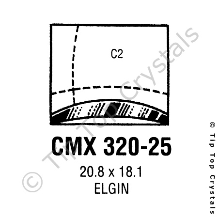GS CMX320-25 Watch Crystal