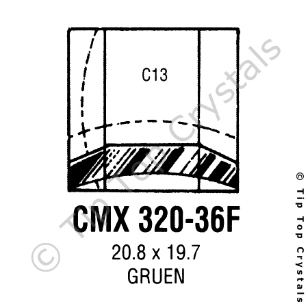 GS CMX320-36F Watch Crystal