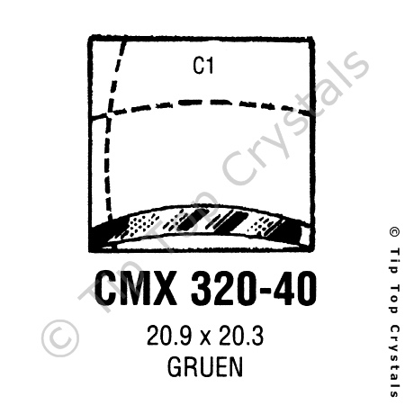 GS CMX320-40 Watch Crystal