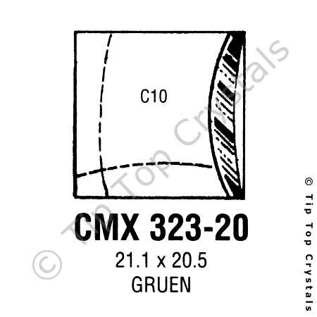 GS CMX323-20 Watch Crystal