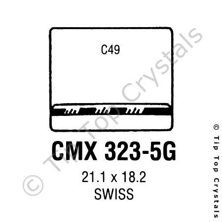 GS CMX323-5G Watch Crystal