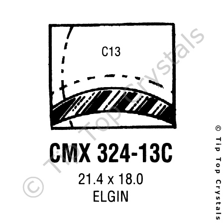 GS CMX324-13C Watch Crystal