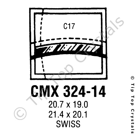 GS CMX324-14 Watch Crystal