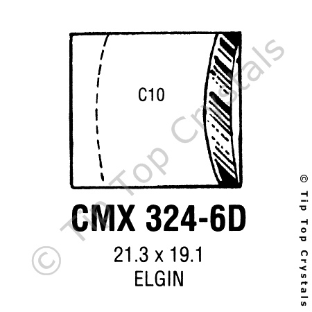GS CMX324-6D Watch Crystal