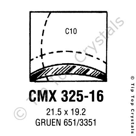 GS CMX325-16 Watch Crystal