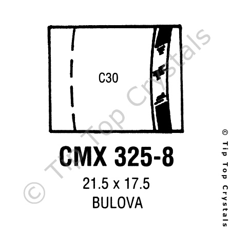 GS CMX325-8 Watch Crystal