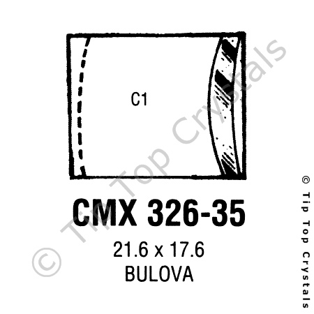 CMX 326-35 21.6mm x 17.6mm 