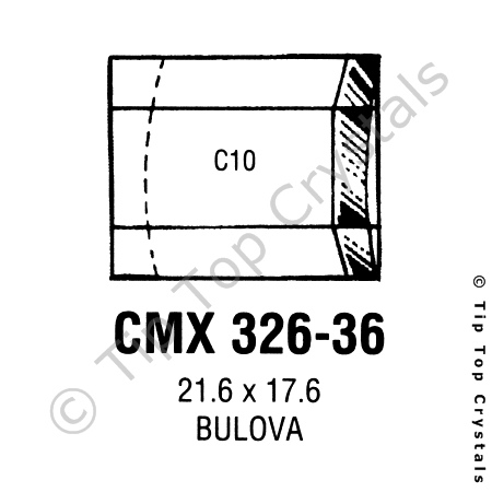 GS CMX326-36 Watch Crystal
