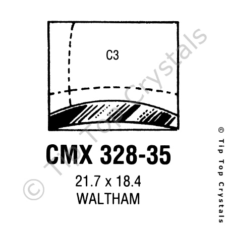 GS CMX328-35 Watch Crystal
