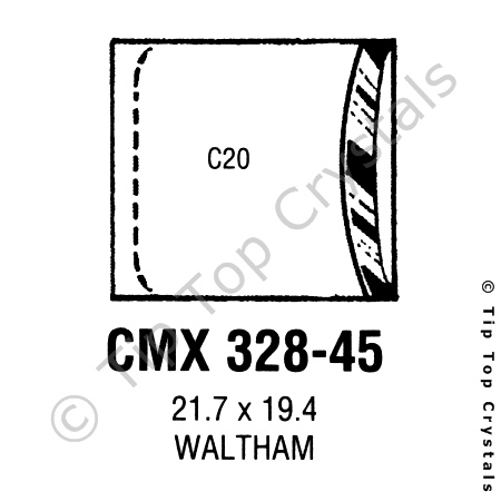 GS CMX328-45 Watch Crystal
