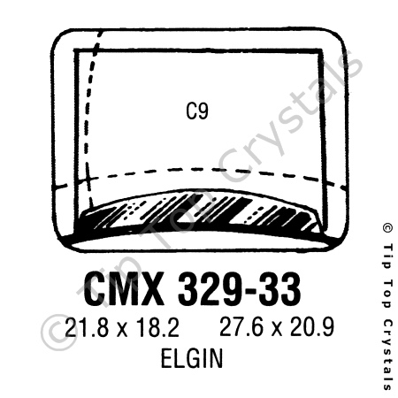 GS CMX329-33 Watch Crystal