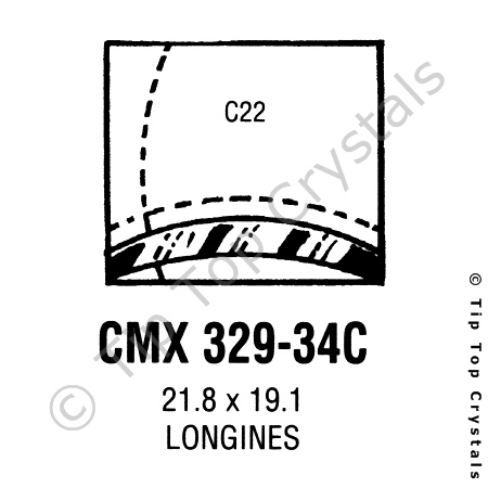 GS CMX329-34C Watch Crystal