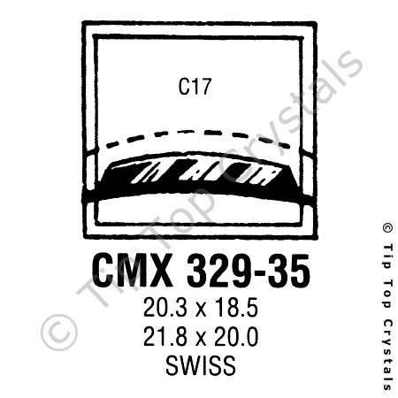 GS CMX329-35 Watch Crystal