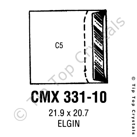 GS CMX331-10 Watch Crystal