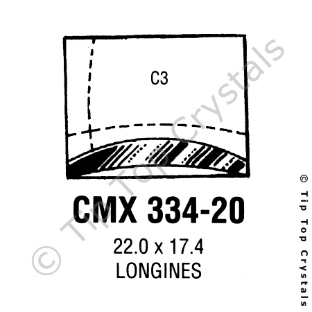 GS CMX334-20 Watch Crystal