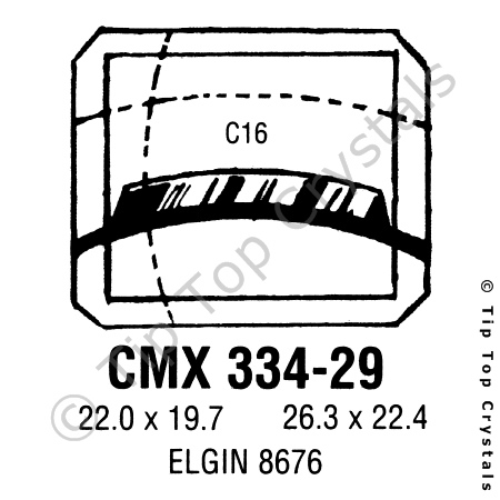 GS CMX334-29 Watch Crystal