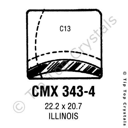 GS CMX343-4 Watch Crystal