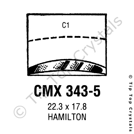GS CMX343-5 Watch Crystal