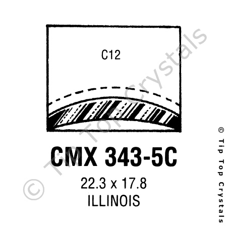 GS CMX343-5C Watch Crystal