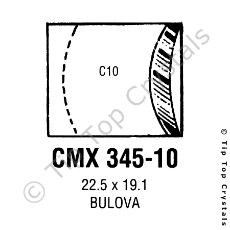 GS CMX345-10 Watch Crystal