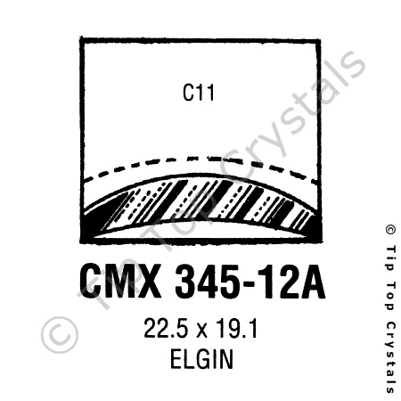 GS CMX345-12A Watch Crystal