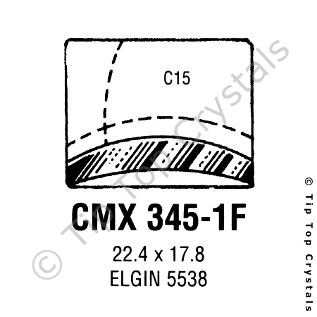 GS CMX345-1F Watch Crystal
